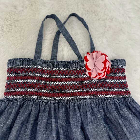 Gymboree Girls Denim Smocked Dress - Picture 3 of 7